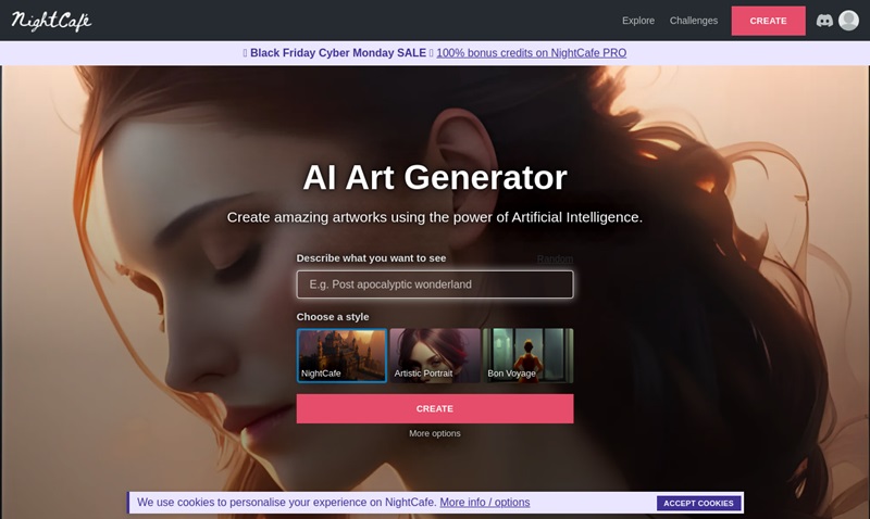 Top 5+ Công Cụ Tạo Ảnh AI Online Miễn Phí NightCafe Creator