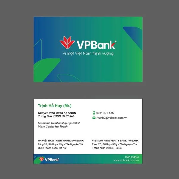 In card visit in namecard 3