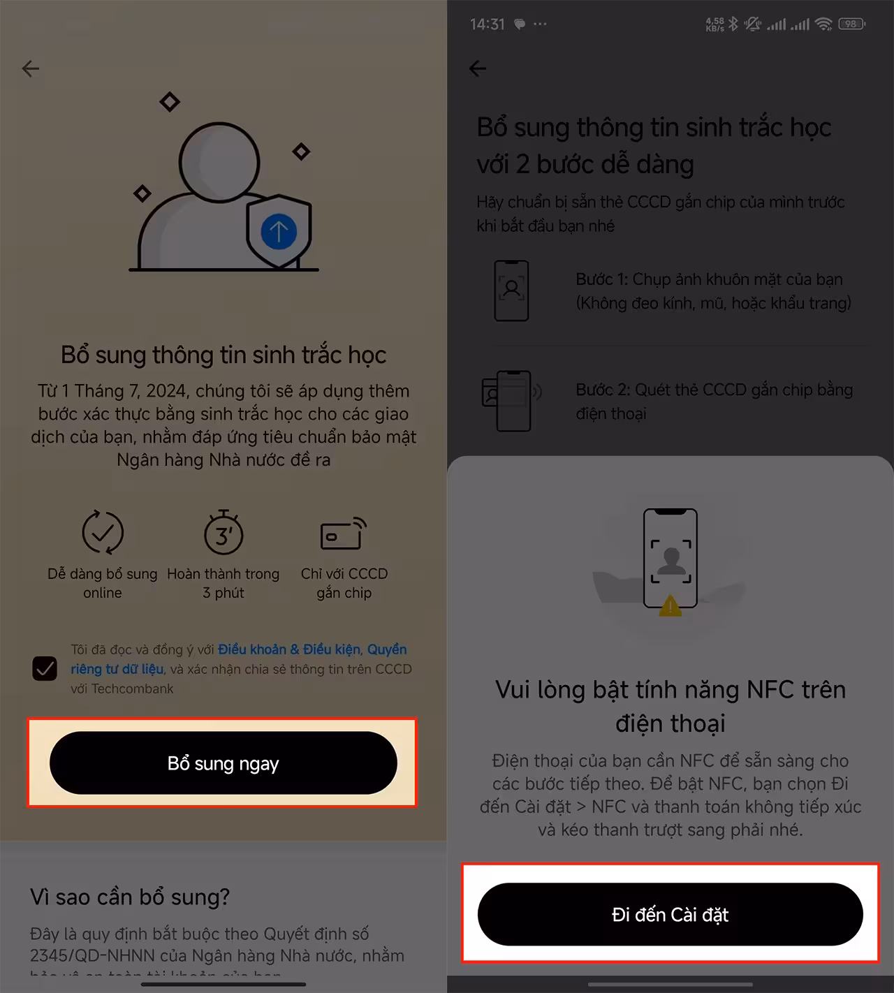 Sinh trắc học là gì? Hướng dẫn xác thực sinh trắc học ngân hàng Hướng dẫn xác thực sinh trắc học ngân hàng Techcombank