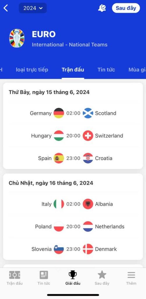 Cách Thêm Lịch Bóng Đá Euro 2024 Vào Điện Thoại iPhone, Android Mới Nhất (Có Link Đi Kèm) Xem lịch thi đấu euro 2024 trên ứng dụng