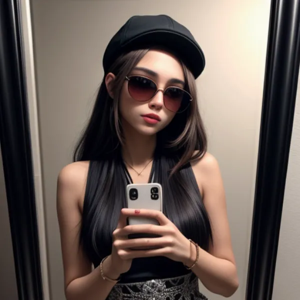 Chụp ảnh selfie với phụ kiện