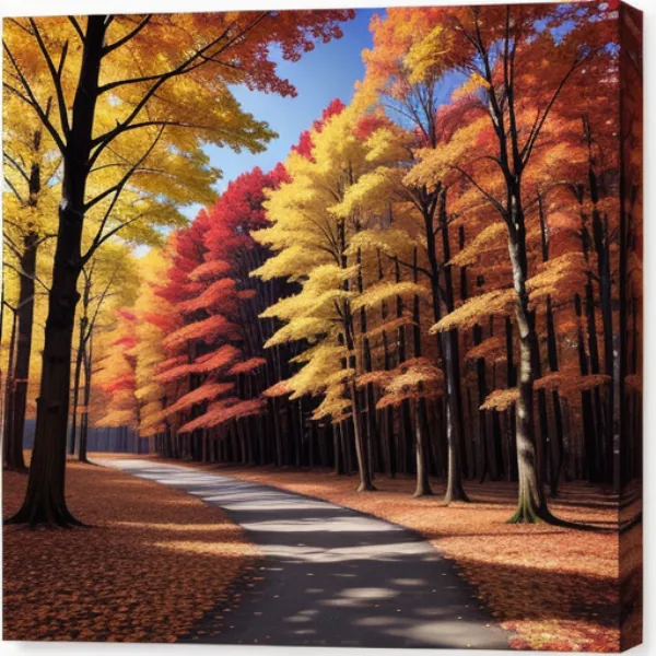 In ảnh phong cảnh mùa thu lên tranh canvas