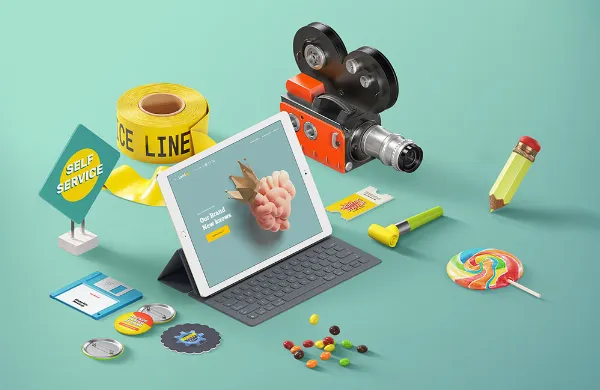 Mockup và hình ảnh header