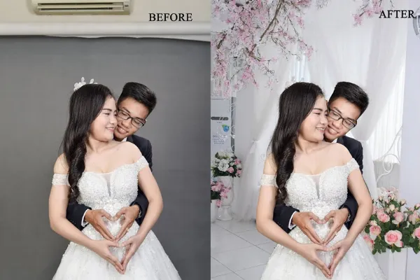 Thay phông nền ảnh cưới bằng Photoshop