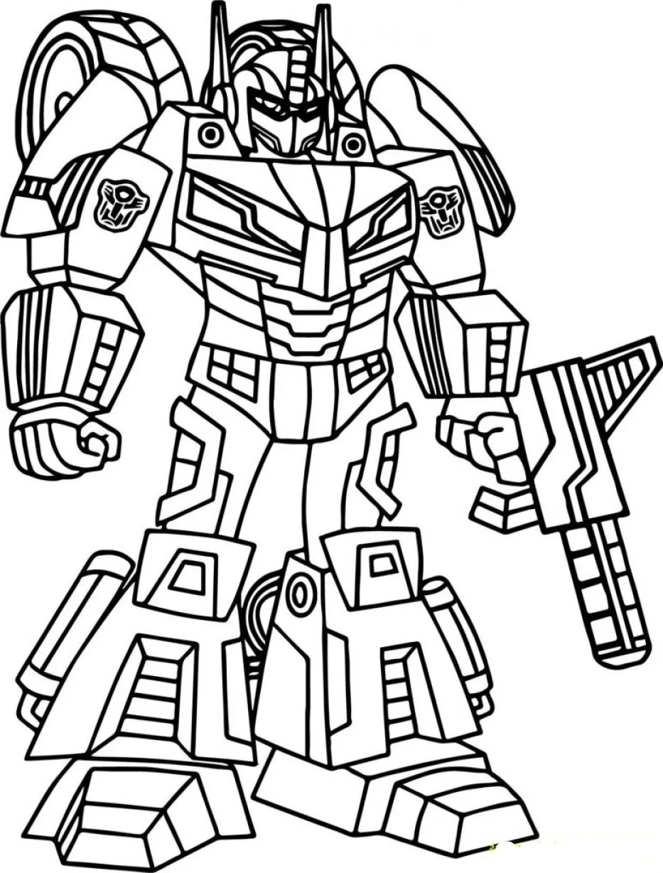 Tranh tô màu Transformers dành cho bé