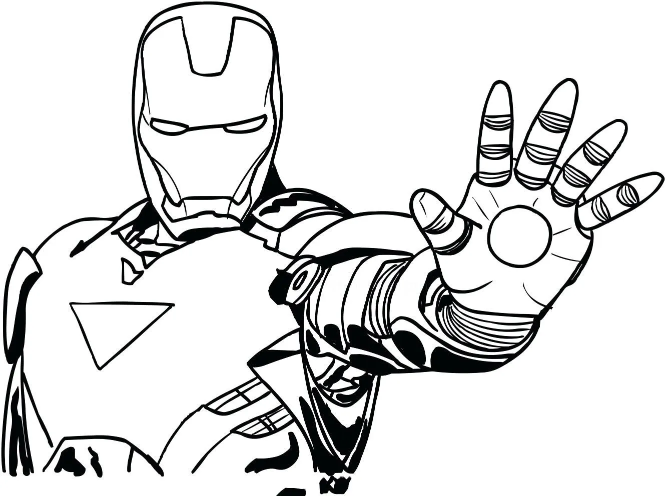Tranh tô màu Iron Man chibi dễ thương cho bé
