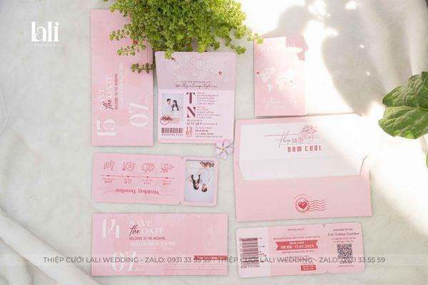 Thiệp cưới hình ảnh cá nhân lãng mạn