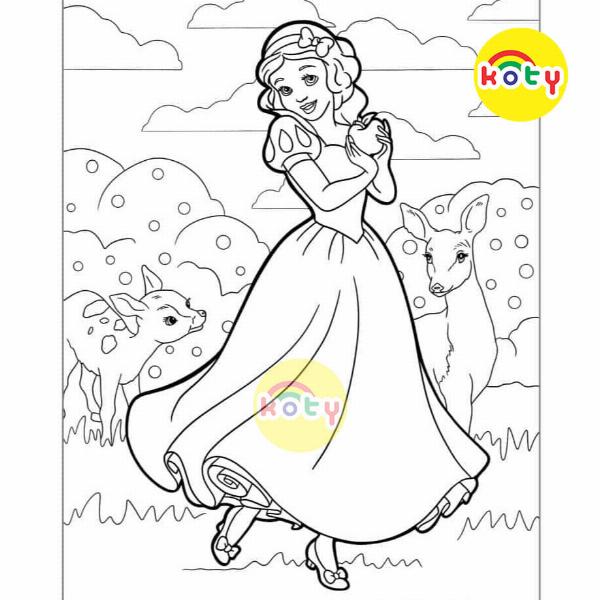 Tranh tô màu công chúa Disney giúp trẻ phát triển kỹ năng vận động tinh, khả năng phối hợp tay mắt và rèn luyện sự tập trung.