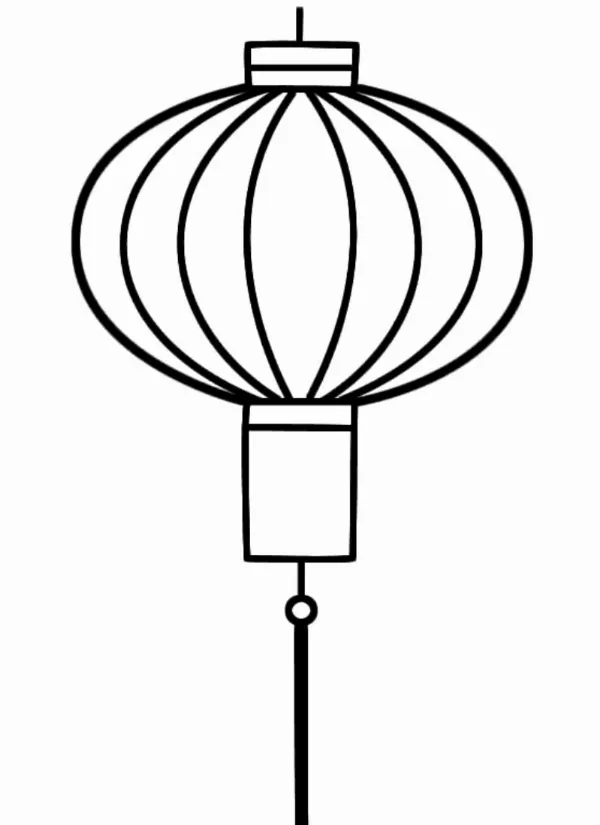 Tranh tô màu đèn lồng Trung thu cho bé