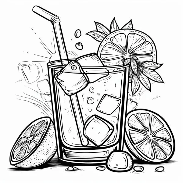 Tranh tô màu đồ uống đẹp mắt, giúp bé yêu sáng tạo mỗi ngày.