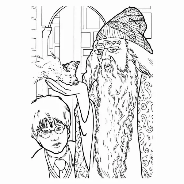 Tranh tô màu Harry Potter dành cho bé