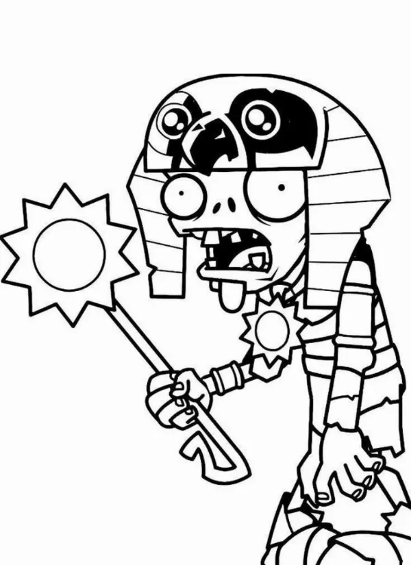 Tranh tô màu zombie cho bé