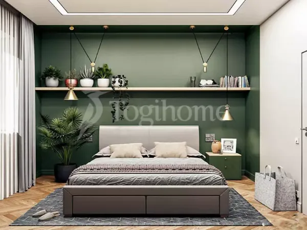 Cây xanh trang trí bàn học kiểu Hàn Quốc tạo không gian trong lành, tươi mát và giúp thư giãn, tập trung hơn.