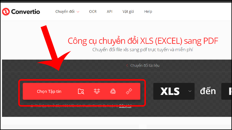 Chọn Tập tin muốn chuyển đổi Chọn Tập tin muốn chuyển đổi
