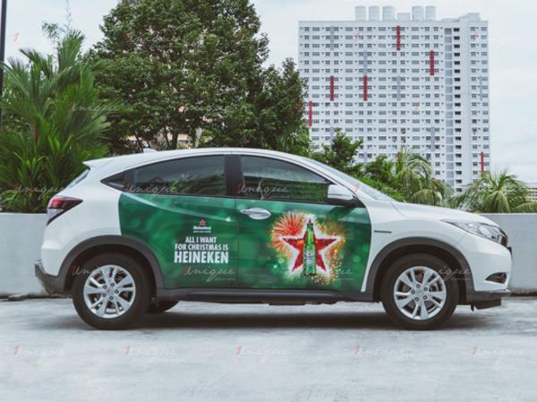 Hình ảnh quảng cáo decal trên xe bus, taxi, ô tô