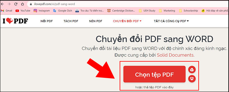 Vào trang web của I Love PDF Vào trang web của I Love PDF