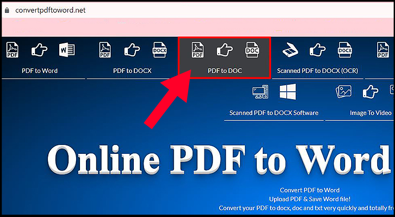 Vào trang web của Convert PDF to Word Vào trang web của Convert PDF to Word