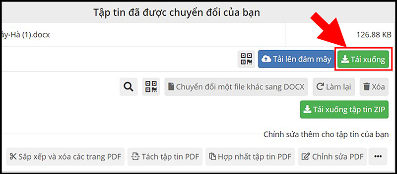 Sau khi hệ thống chuyển đổi xong thì tải xuống tuỳ theo lựa chọn của bạn Sau khi hệ thống chuyển đổi xong thì tải xuống tuỳ theo lựa chọn của bạn