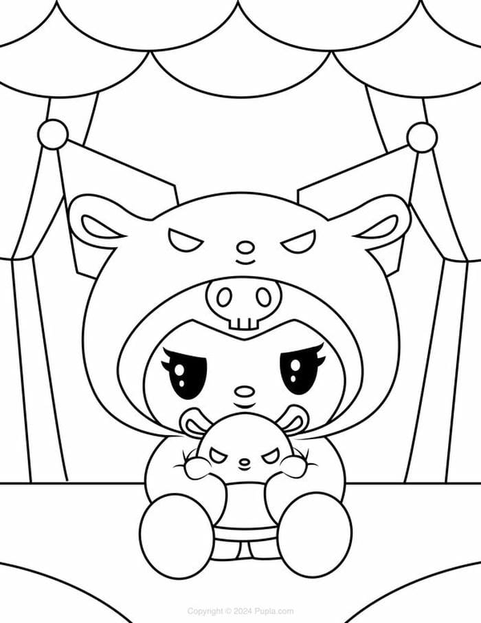 Mê Mẩn Với 99+ Tranh Tô Màu Kuromi và Melody Cho Bé - Tải Về Ngay! Tranh tô màu Kuromi đơn giản, đáng yêu cho bé 5 tuổi