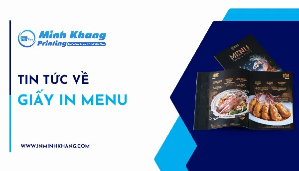 Menu nhà hàng cao cấp in trên giấy Couche