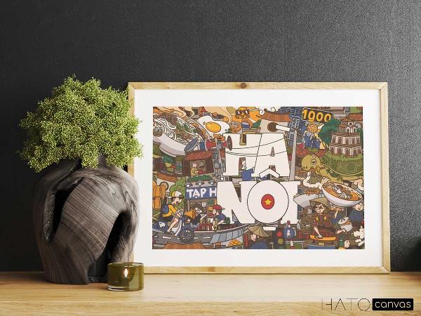 Quy trình in canvas chi tiết từ chuẩn bị hình ảnh đến căng khung tranh