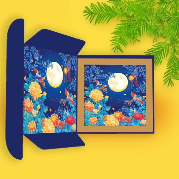 Hộp bánh trung thu thiết kế đẹp mắt, sang trọng, thu hút khách hàng.