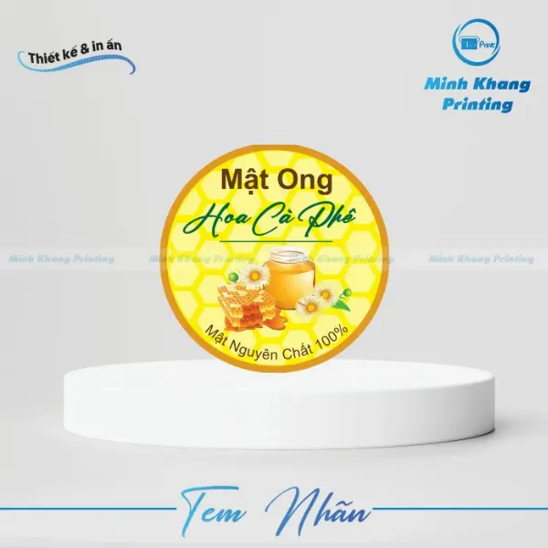 Tem nhãn mật ong đẹp, thu hút khách hàng