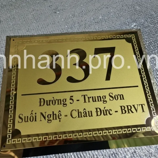 Biển Số Nhà – Chữ Rõ, Bền Biển số nhà bằng đồng