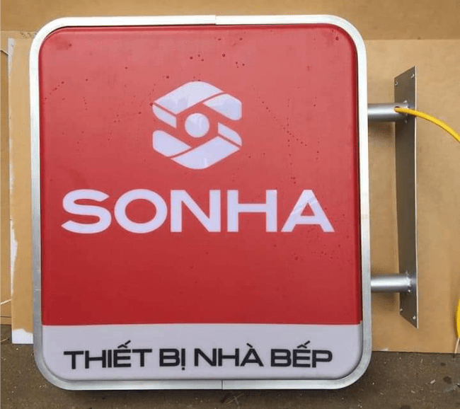 Biển mica hút nổi hộp đèn đẹp sang trọng 13 biển hộp đèn mica hút nổi