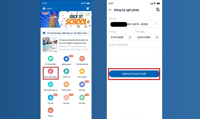 Cách nhắn tin với giáo viên và nhà trường