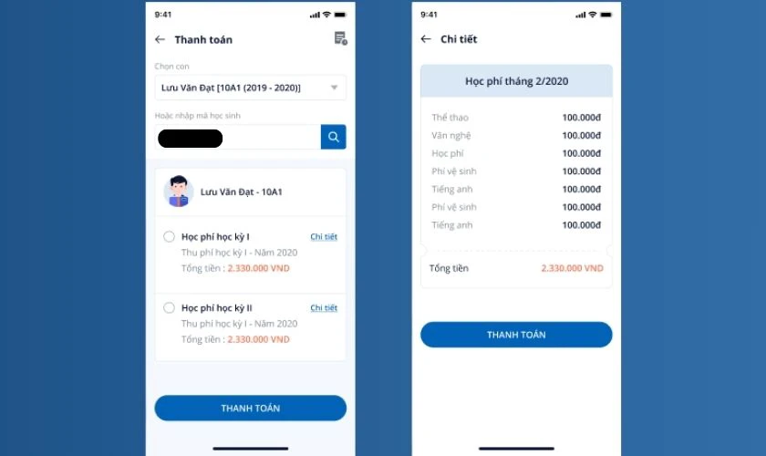 Cách thanh toán học phí trực tuyến nhanh