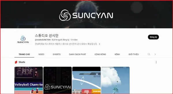 Hình ảnh minh họa kênh Youtube chính thức của game The Spike Volleyball Story