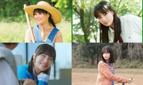 Hình ảnh nữ diễn viên Hirose Suzu mỉm cười, minh họa cho danh sách phim tham gia.