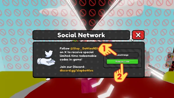 Code Slap Battles mới nhất tháng 06/2025 cập nhật liên tục Hướng dẫn nhập code Slap Battles: Nhập code và bấm Redeem Code
