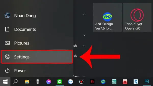 Cách chuyển vùng trên laptop Win 10, 11, 7 và macOS chi tiết Bước 1 chuyển vùng Windows 10, mở cài đặt hệ thống (Settings)