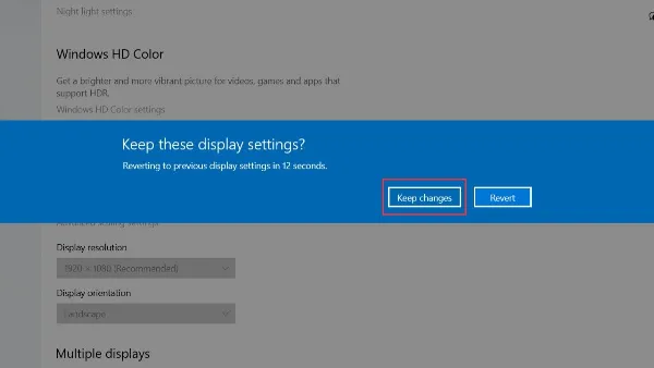 Cách khắc phục màn hình laptop bị thu nhỏ 2 bên đen đơn giản Chọn độ phân giải được khuyến nghị trong phần cài đặt màn hình trên Windows 10 và lưu thay đổi.