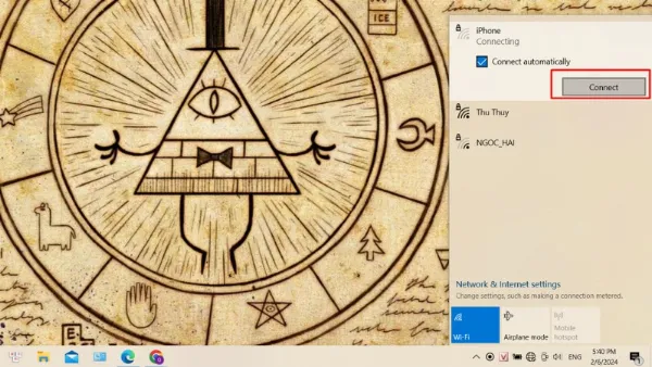 Cách mở Wifi trên laptop Dell đơn giản và nhanh chóng Chọn mạng Wifi và nhập mật khẩu để kết nối trên laptop Dell