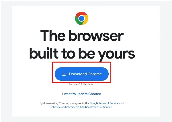Chọn phiên bản Chrome cho macOS