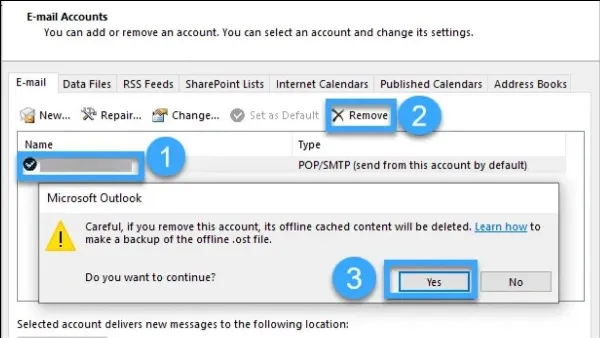 Cách đăng xuất Outlook trên laptop đơn giản và nhanh chóng Chọn Yes để xác nhận xoá
