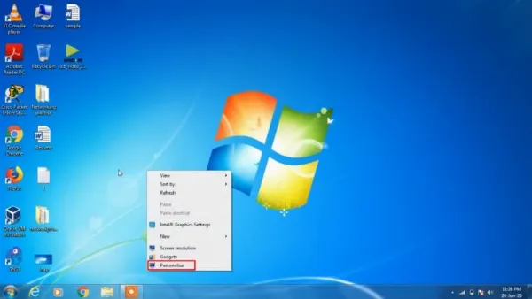 8 cách khóa màn hình laptop Windows đơn giản, hữu hiệu Click chuột phải vào Desktop và chọn Personalize trên Windows 7