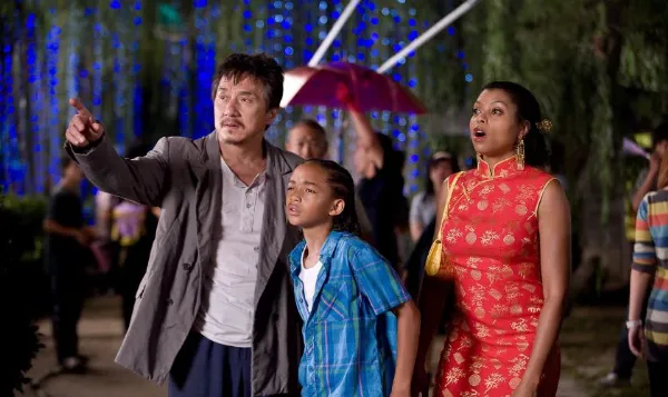 Các phim và chương trình truyền hình có sự tham gia của Vu Vinh Quang Diễn viên Thành Long và Jaden Smith trong phim The Karate Kid (2010)