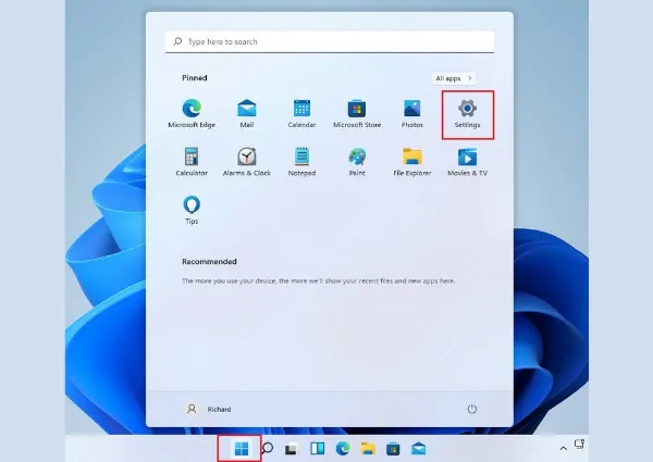 Cách tiết kiệm pin laptop Windows 11 hiệu quả, đơn giản nhất Giao diện Settings trên Windows 11