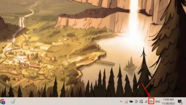 Icon biểu tượng loa trên thanh Taskbar của hệ điều hành Windows