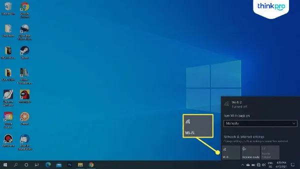 Laptop Dell kết nối Wifi