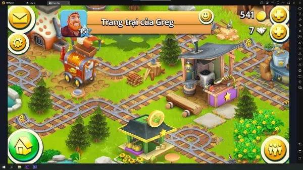 Hướng dẫn tải Hay Day trên laptop đơn giản, chi tiết nhất Màn hình laptop hiển thị trang trại Hay Day với không gian rộng và chi tiết hơn