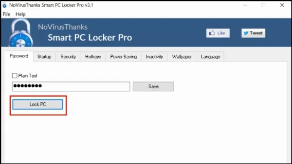 8 cách khóa màn hình laptop Windows đơn giản, hữu hiệu Sử dụng nút Lock PC trong phần mềm Smart PC Locker Pro để khóa màn hình
