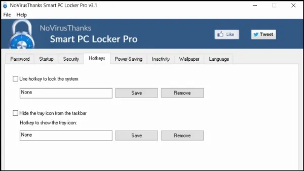 8 cách khóa màn hình laptop Windows đơn giản, hữu hiệu Thiết lập phím tắt tùy chỉnh để khóa màn hình trong tab Hotkeys của Smart PC Locker Pro