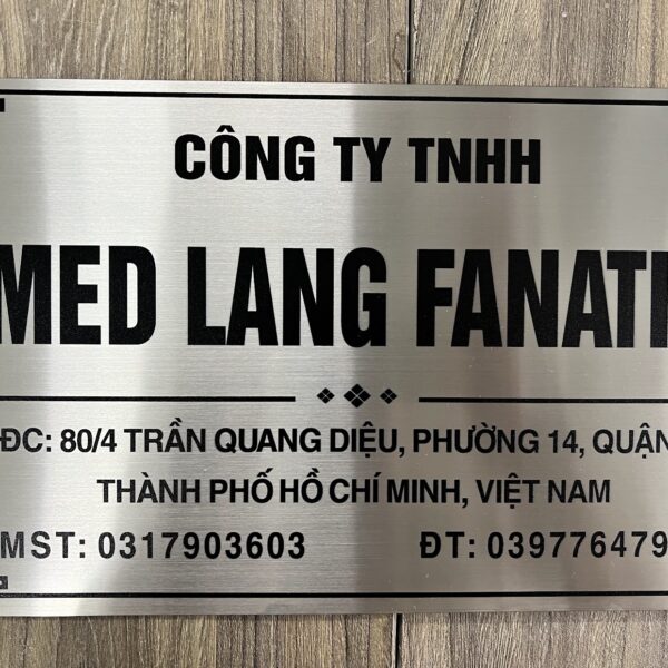 BIỂN, BẢNG CÔNG TY,Alcorest in UV nội dung, ngoài trời BCT-QC24H006