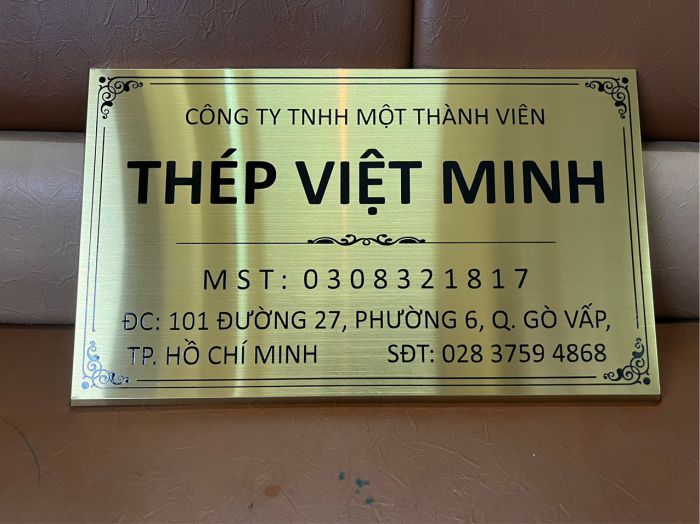 Bảng tên công ty inox Bảng tên công ty inox