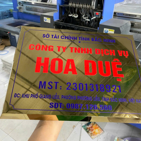 Biển tên công ty đẹp bien cong ty 1